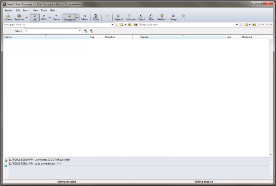 screenshot of Beyond Compare